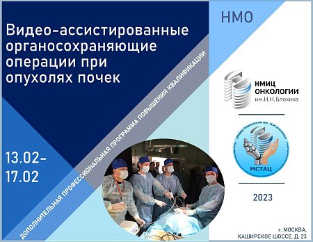 Приглашаем на курс дополнительной профессиональной программы повышения квалификации «Видео-ассистированные органосохраняющие операции при опухолях почек»